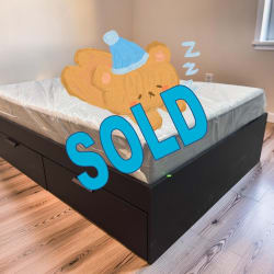 Queen Bed Frame with Drawers