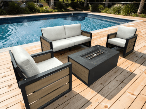 Patio Set w/ Fire Table