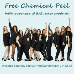 Free Chemical Peel<br /><small>with purchase of 3 Alumier Products</small>