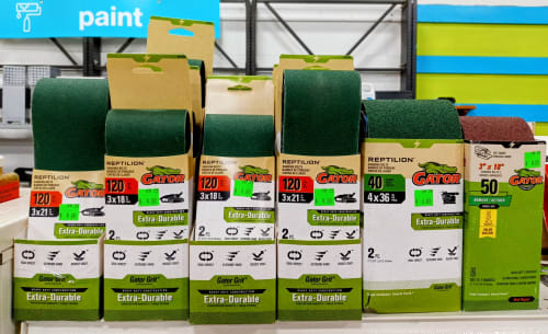 Sanding belts (assorted - prices as marked)