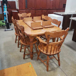 Wood dining room table