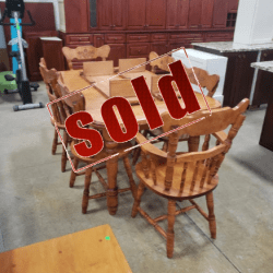 Wood dining room table