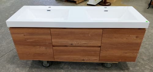 Wall-mount Double Sink Vanity