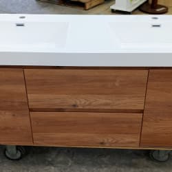Wall-mount Double Sink Vanity