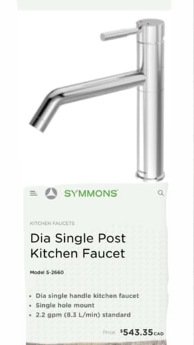 Symmons Dia Single Post Faucet