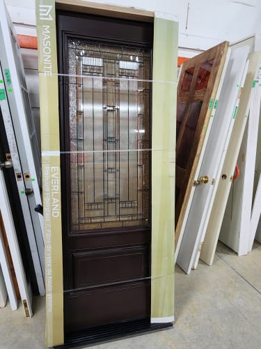 32-inch x 80-inch x 4-9/16-inch  Fiberglass Prehung Front Door