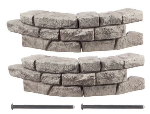 2-Pack Curved Rock for Raised Garden Bed