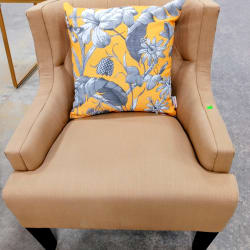 Arm chairs, assorted prices as marked, cushion not included