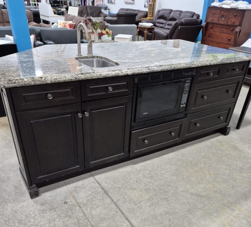 Stone top Island with Sink