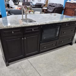 Stone top Island with Sink