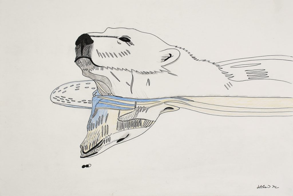 Untitled Drawing (Swimming Bear)