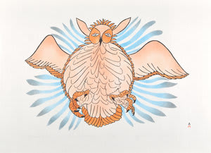 Owl Attacking Prey