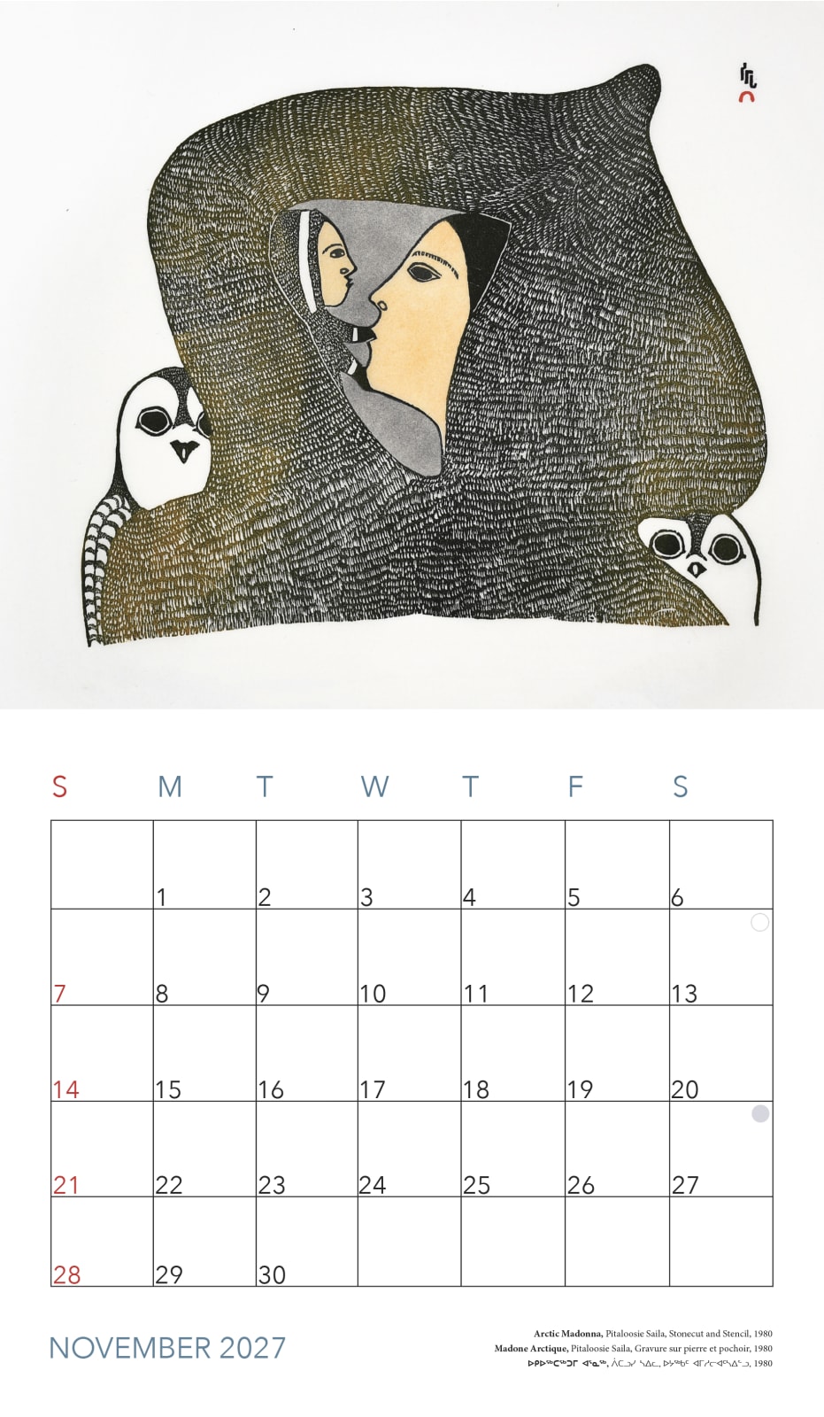 2027 Inuit Art Calendar