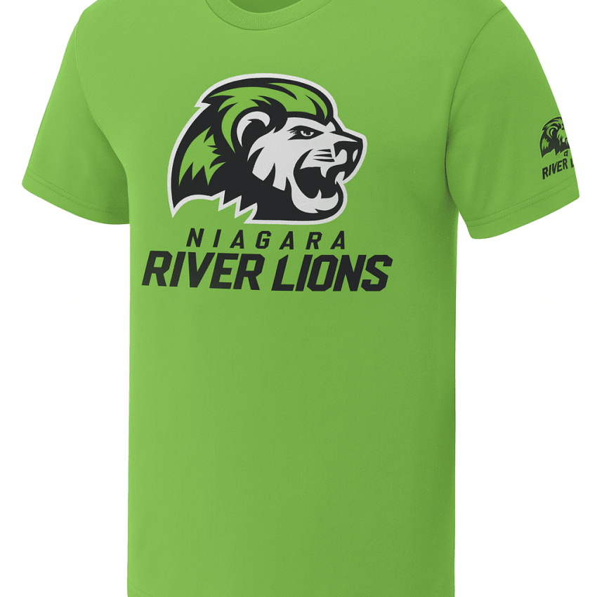Niagara River Lions Adult Lime Logo Tee