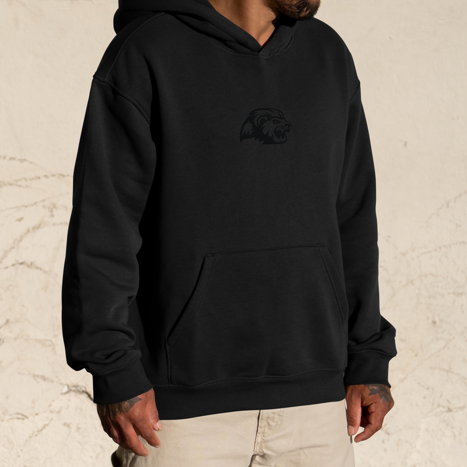 Subtle Logo Hit Adult Hoodie
