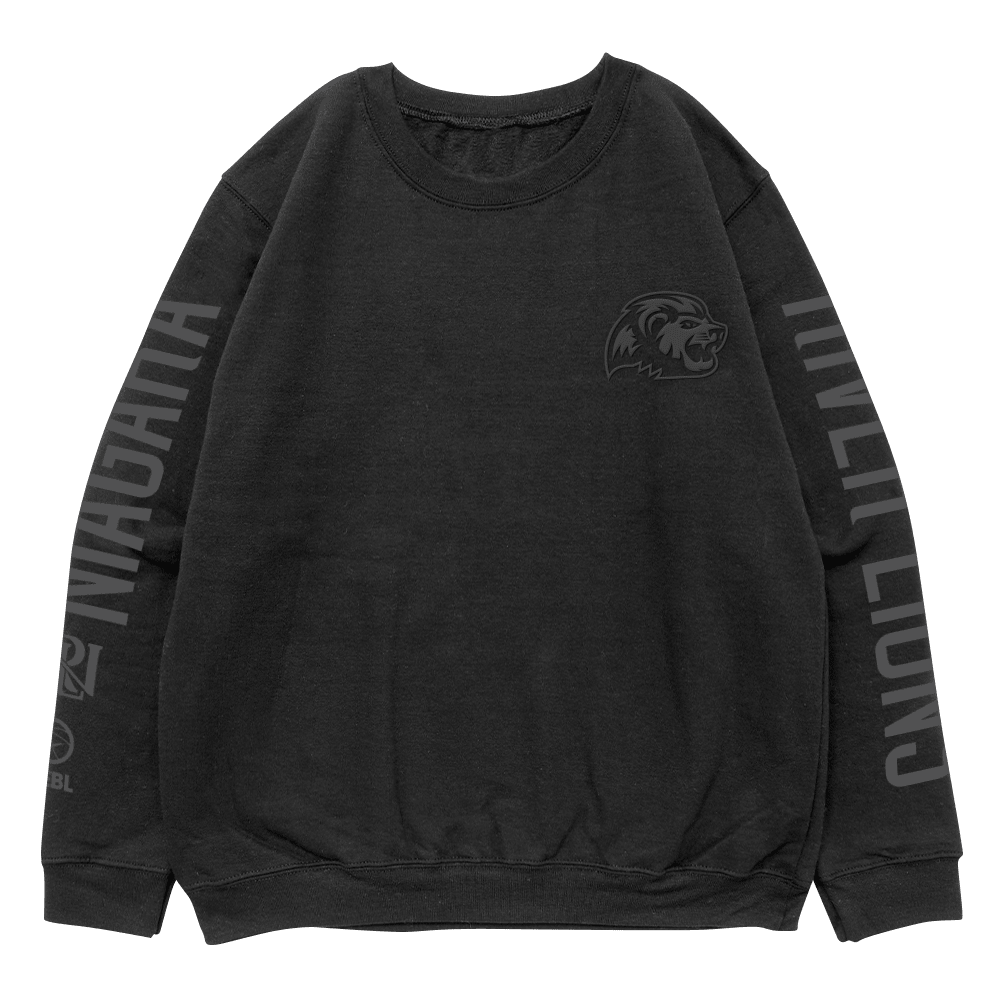 River Lions Adult Crewneck - Grey on Black