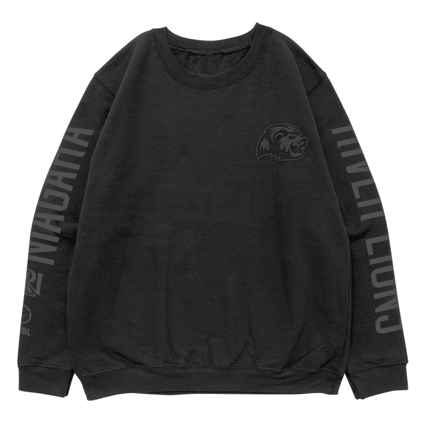River Lions Adult Crewneck - Grey on Black