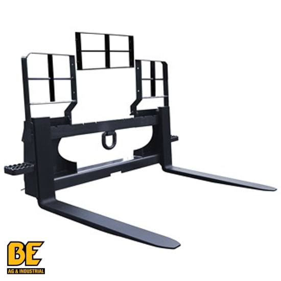 BE 2200LB Skid Steer Mount Pallet Fork