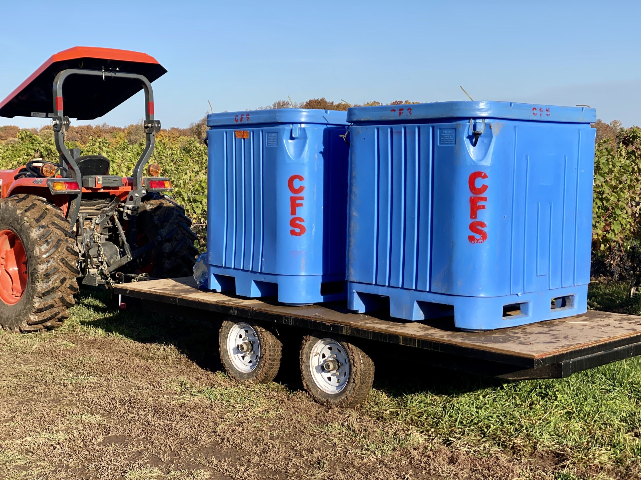 LVE Custom Grape Harvest Trailer