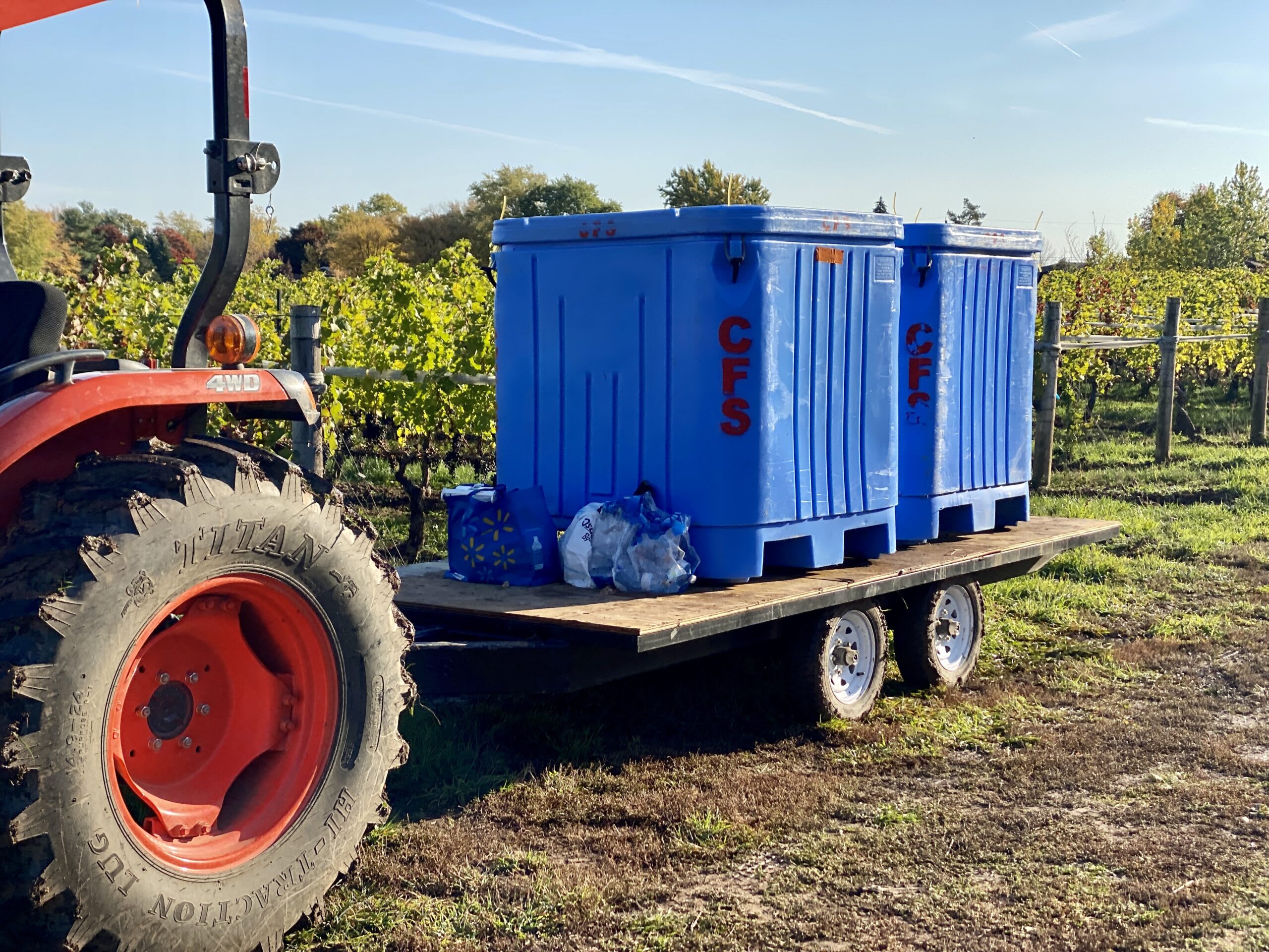 LVE Custom Grape Harvest Trailer