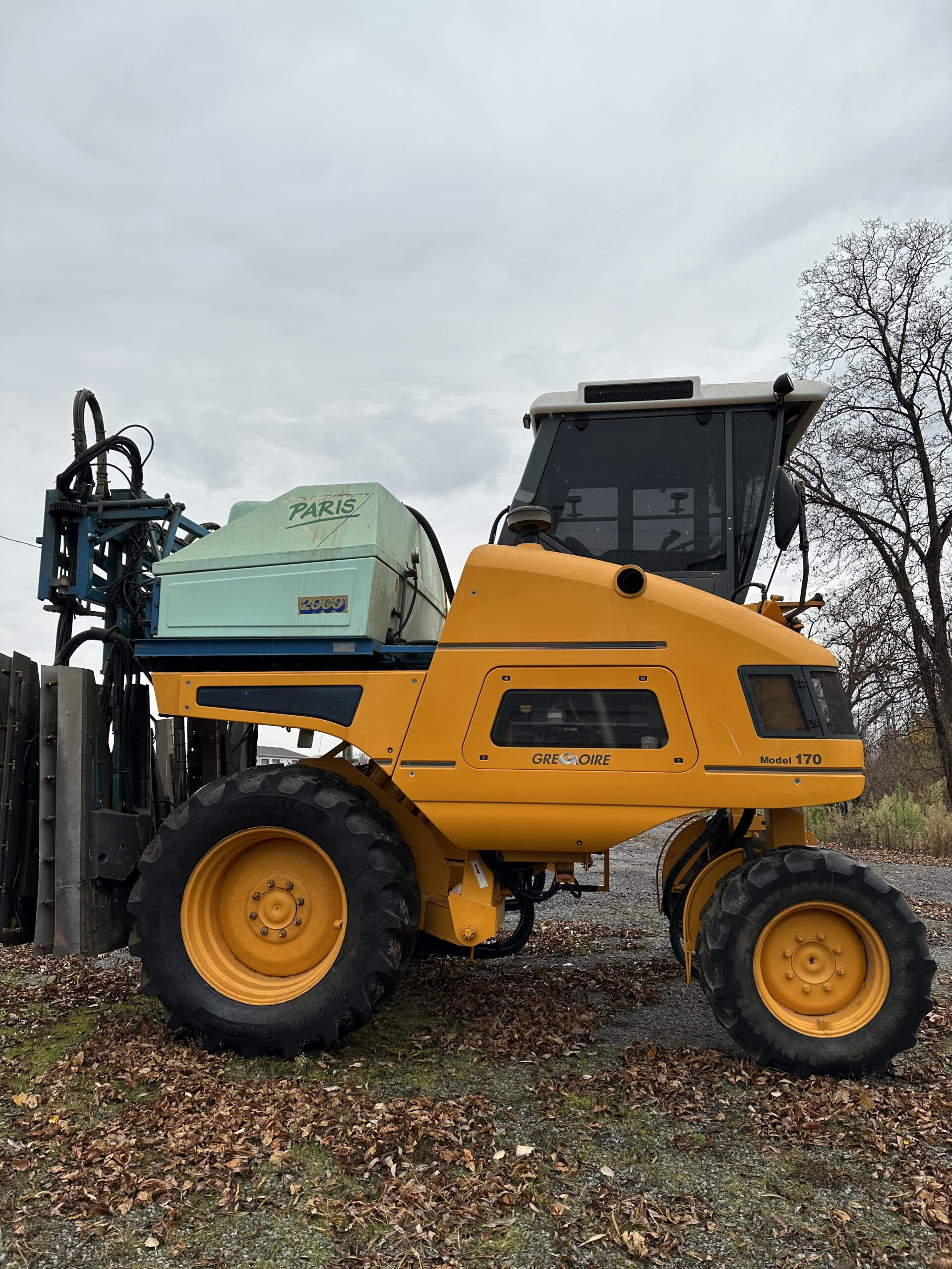 Used Gregoire G170 Grape Harvester and 4-Row Sprayer