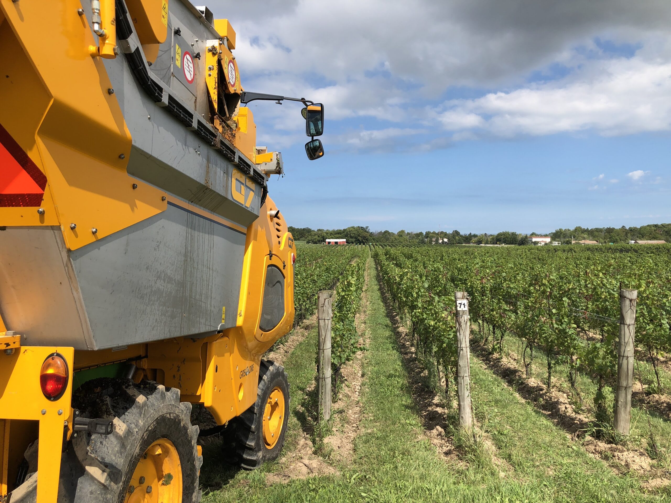 Used 2017 Gregoire G7.210 Grape Harvester + Progress 4-Row Sprayer