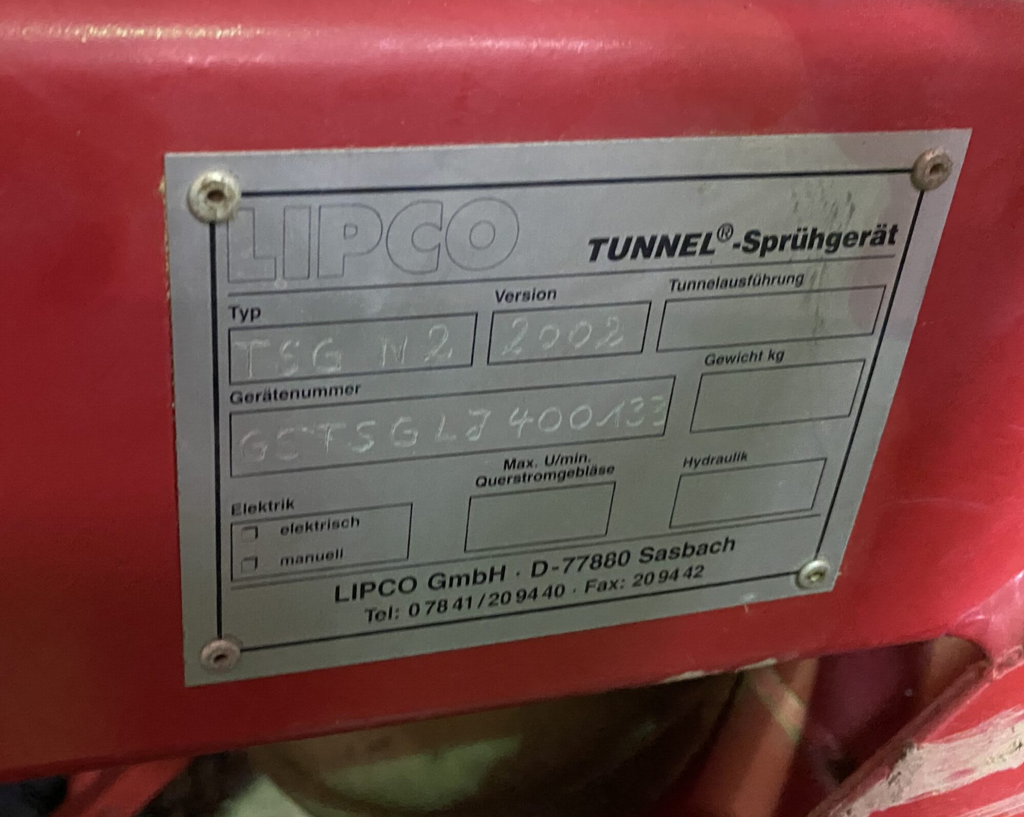 Used 2002 LIPCO 2-Row Recycling Vineyard Sprayer