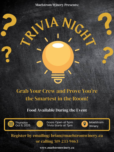 Trivia Night - OCT 9