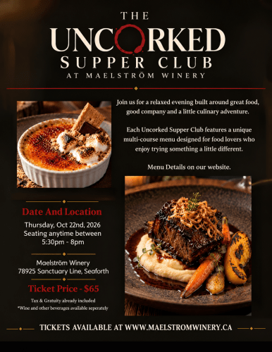 Uncorked Supper Club - October 22nd