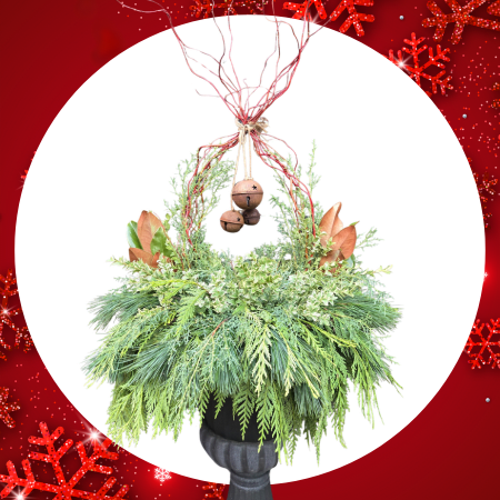 Workshop Holiday Urn 12'' Round - Curly Willow