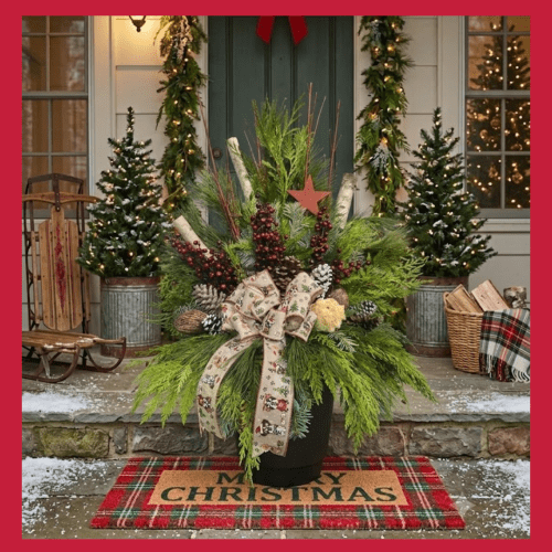 Workshop Holiday Urn 12'' Round - With Birch