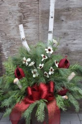 Workshop Holiday Urn 12'' Round - With Birch